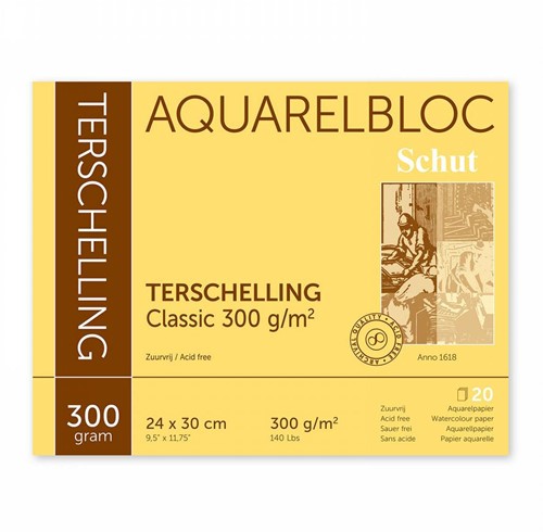 Schut aquarelblok Terschelling classic 300 grams 24x30 cm.