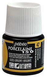 Pebeo porcelaine antraciet - flacon 45 ml.