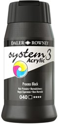 System 3 acryl process zwart  - flacon 500 ml
