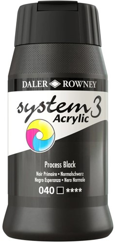 System 3 acryl process zwart  - flacon 500 ml