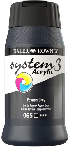 System 3 acryl paynesgrijs  - flacon 500 ml
