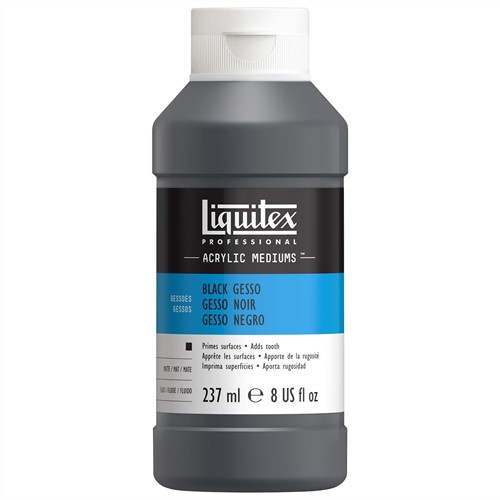 Liquitex gesso primer zwart flacon 237 ml.