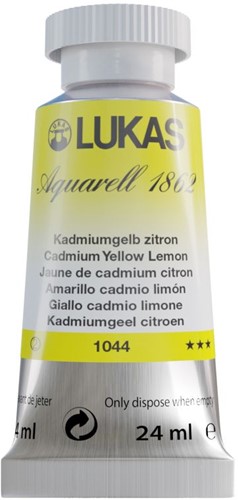 lukas aquarel cadmium geel citroen - tube 24 ml-2