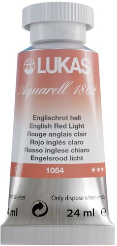 lukas aquarel engelsrood licht - tube 24 ml-2