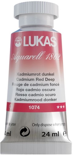 lukas aquarel cadmium rood donker - tube 24 ml-2