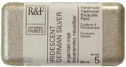 R&F encaustiekverf  iridescent duits zilver