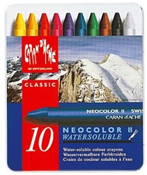 Caran d'Ache Neocolor II wateroplosbaar - 10 stuks