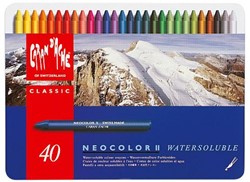 Caran d'Ache Neocolor II wateroplosbaar - 40 stuks