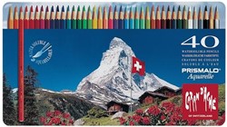 Caran d'Ache Prismalo kleur- aquarelpotloden set 40 stuks