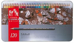 Caran d'Ache Pablo kleurpotloden metalen doos 120 stuks