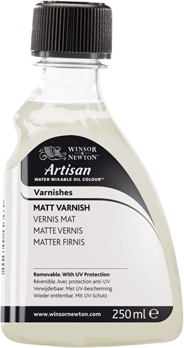 Artisan slotvernis mat watervermengbaar - flacon 250 ml.