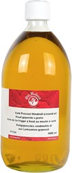 oudt hollandse koudgeslagen lijnolie - flacon 1000 ml.