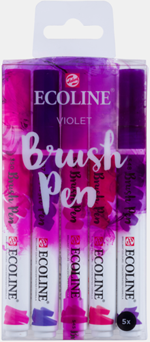 Ecoline violet brush pen set