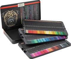 VAN NASSAU FINE ART 160-delige Professionele Kleurpotloden Set In Stalen Presentatiedoos