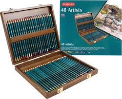 Derwent Artists kleurpotloden luxe houten kist 48 potloden