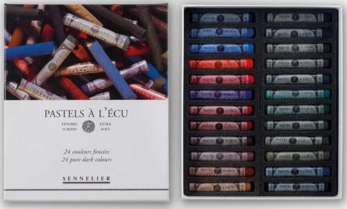 Sennelier zachte pastels 24 donkere kleuren