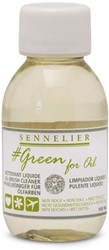 Sennelier green for oil liquid penseelreiniger flacon 100 ml.