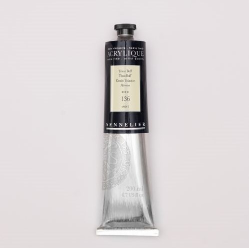 sennelier acryl buff titanium - tube 200 ml.