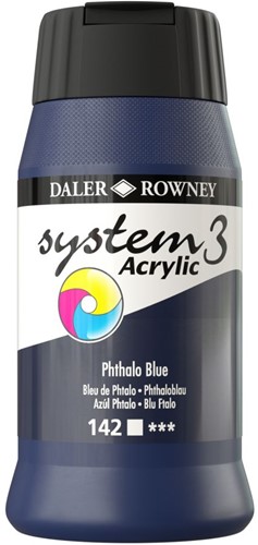 System 3 acryl phtaloblauw  - flacon 500 ml