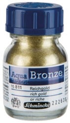 Schmincke aqua bronspoeder met bindmiddel - rich gold - flacon 20 ml.