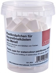 lege plastic hele aquarelnapjes beker 40 stuks - per stuk