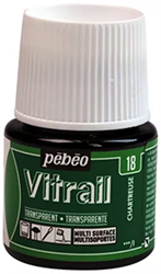 Pebeo vitrail glasverf chartreuse - flacon 45 ml.