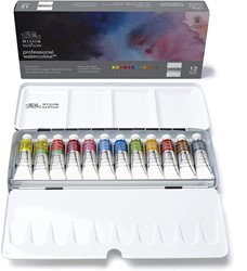 Winsor & Newton artists watercolour lichtgewicht metalbox 12x5ml.