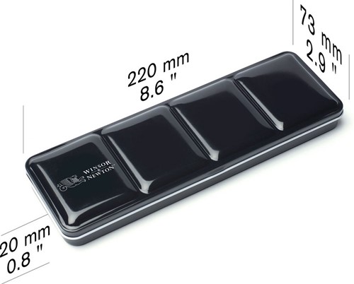 Winsor & Newton artists watercolour lichtgewicht metalbox 24 halve napjes-3