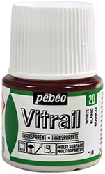 Pebeo vitrail glasverf wit - flacon 45 ml.