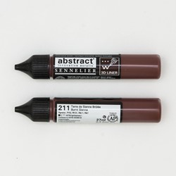 Sennelier abstract 3D liner sienna gebrand