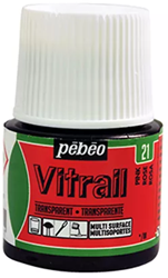 Pebeo vitrail glasverf roos - flacon 45 ml.