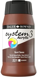 System 3 acryl gebrande sienna  - flacon 500 ml