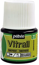 Pebeo vitrail glasverf greengold - flacon 45 ml.