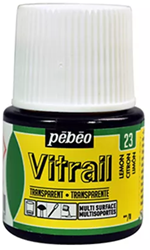 Pebeo vitrail glasverf citroen - flacon 45 ml.