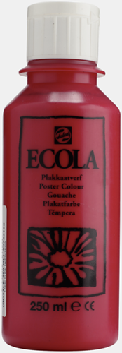 Talens ecola schoolplakkaatverf karmijnrood - flacon 250 ml
