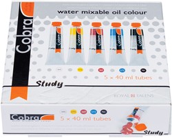 Cobra study set 5 x 40 ml.primaire kleuren