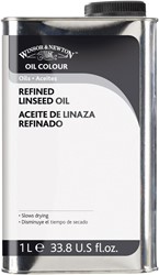 W&N geraffineerde lijnolie - flacon 1000 ml.