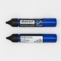 Sennelier abstract 3D liner ultramarijnblauw