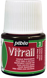 Pebeo vitrail glasverf oudrose - flacon 45 ml.