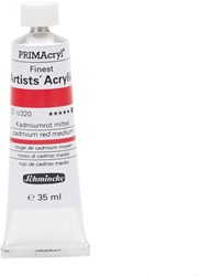 schmincke primacryl cadmiumrood medium - tube 35 ml.