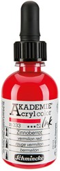 Schmincke Akademie acryl inkt cadmiumrood - flacon 50 ml.