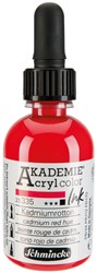 Schmincke Akademie acryl inkt cadmiumrood donker - flacon 50 ml.
