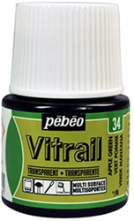 Pebeo vitrail glasverf appelgroen - flacon 45 ml.