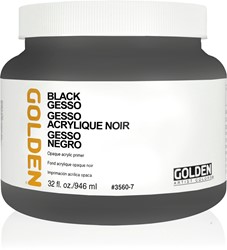 Golden gesso primer zwart - 946 ml.