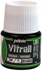 Pebeo vitrail glasverf donkergroen - flacon 45 ml.