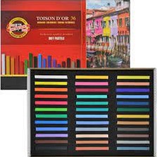 Kohinoor soft pastels Carré 36 stuks