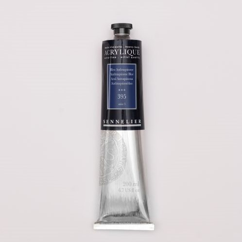 sennelier acryl anthraquinone blauw - tube 200 ml.