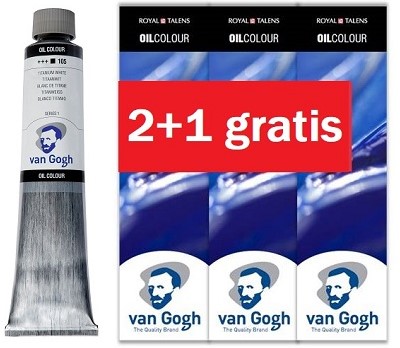 Van Gogh olieverf titaanwit 200 ml. 2+1 gratis