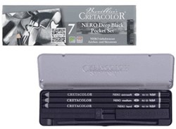 Cretacolor nero pocket set 6 schetspotloden