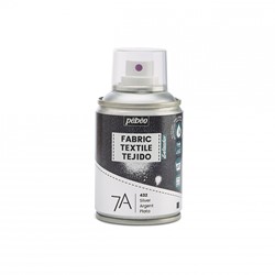 Pebeo textielverf spray - zilver - spuitbus 100 ml.